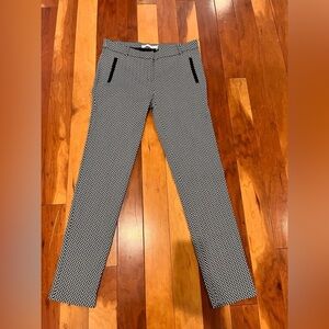 HAVE Pants Size Large Houndstooth Pattern Lightweight Black White Fall Perfect